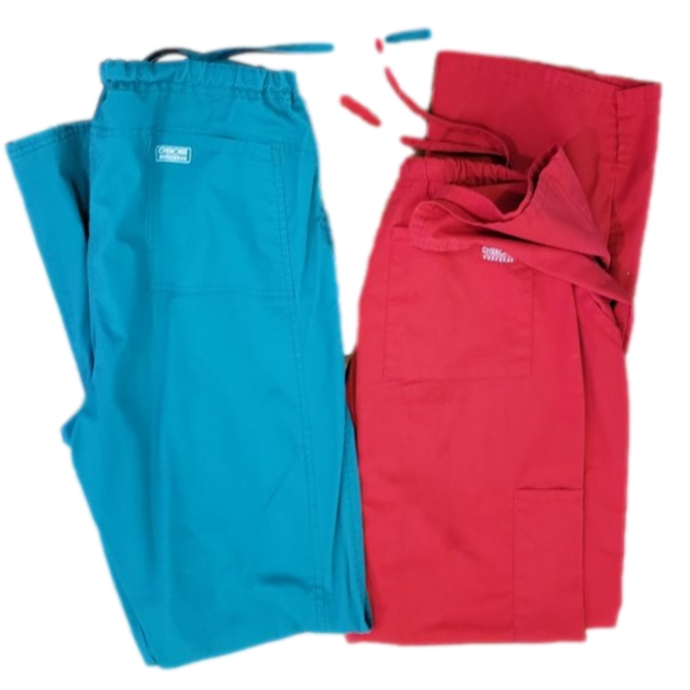 2 FOR 1 WOMENS CHEROKEE SCRUB PANTS-TALL- 2 PAIRS ONE PRICE- TALL SCRUBS